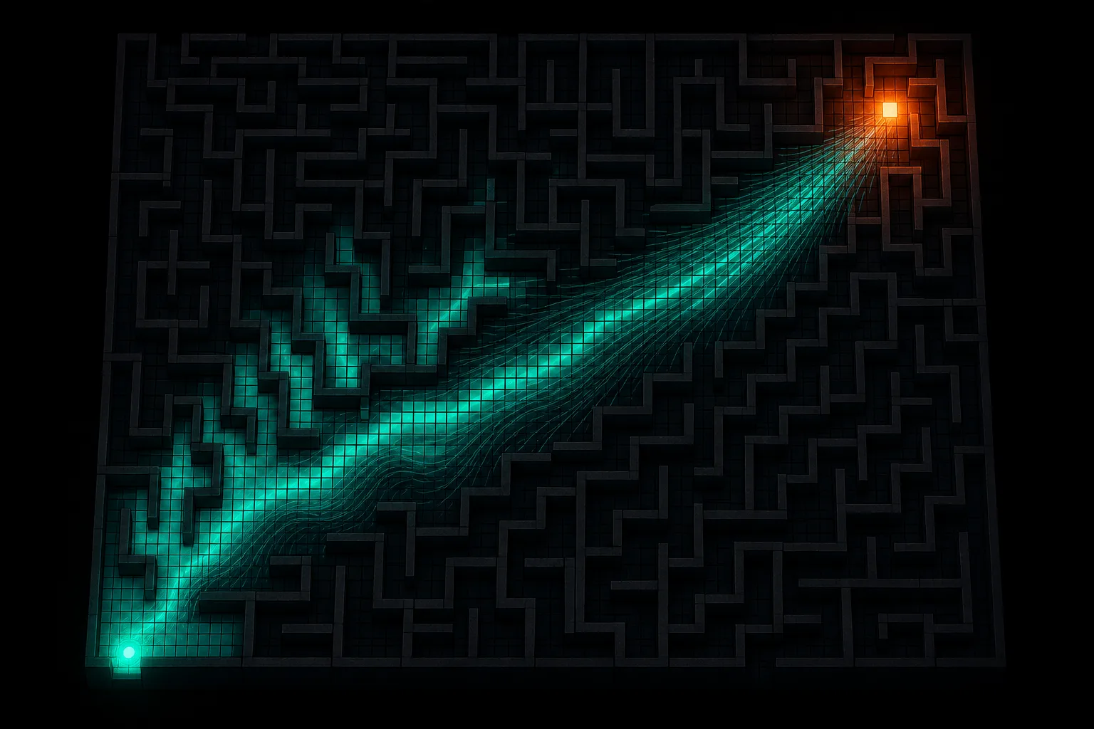 A* Search, Visually: the Heuristic Is the Whole Game